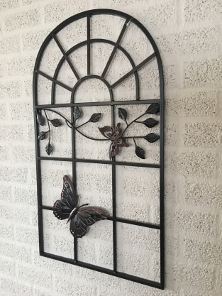 Butterfly window model, metal old-brown-rust!